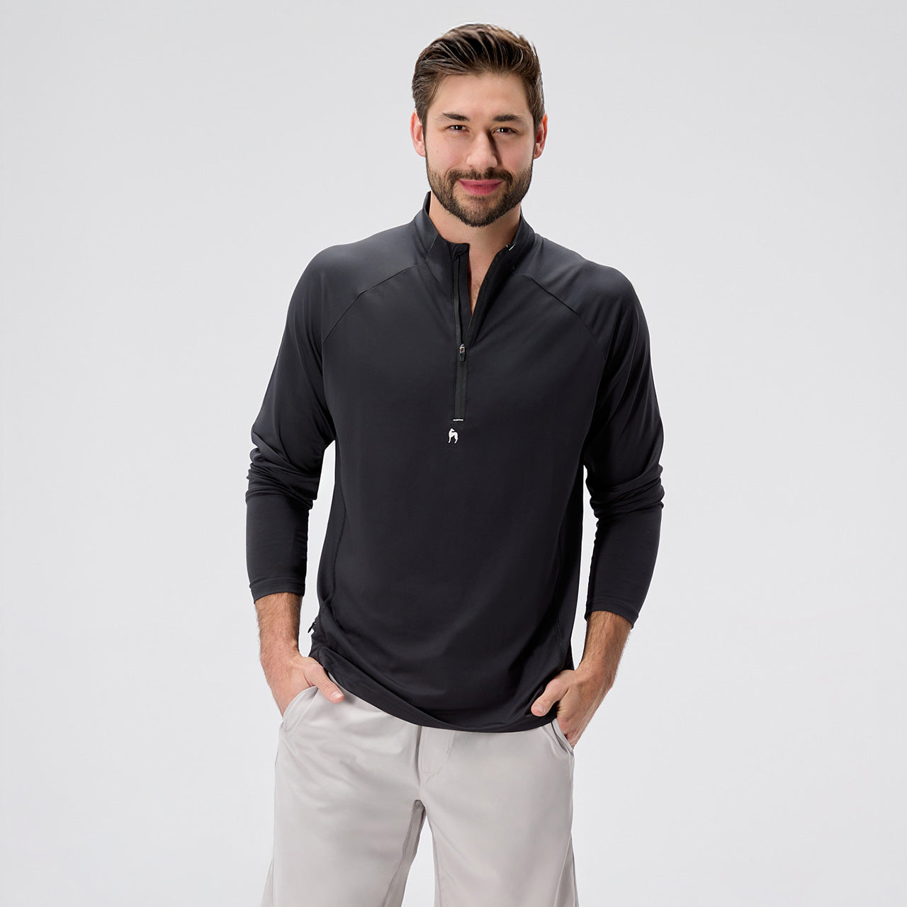 Athletic 1/4 Zip - Black
