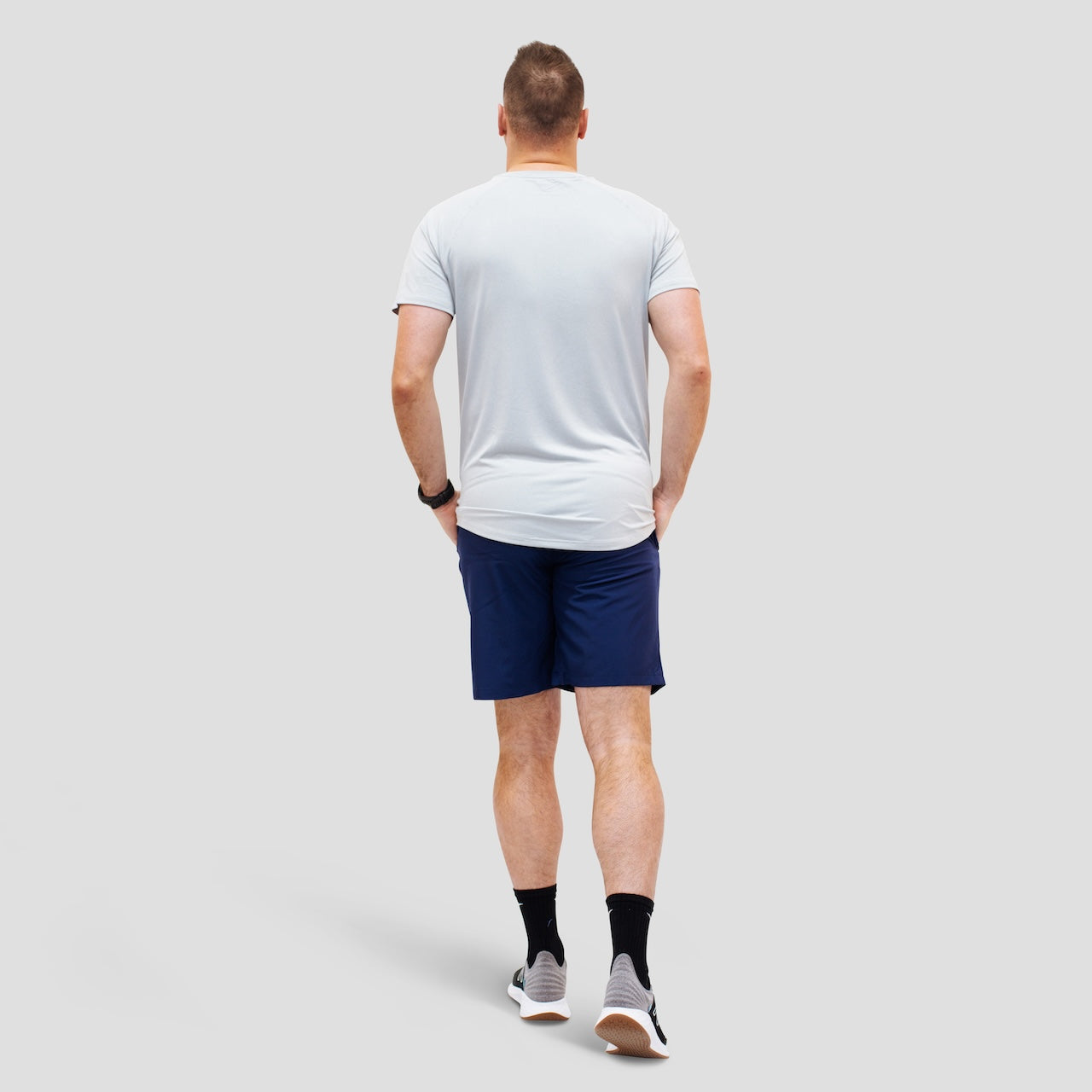 Navy Athletic Shorts for Tall Slim Men