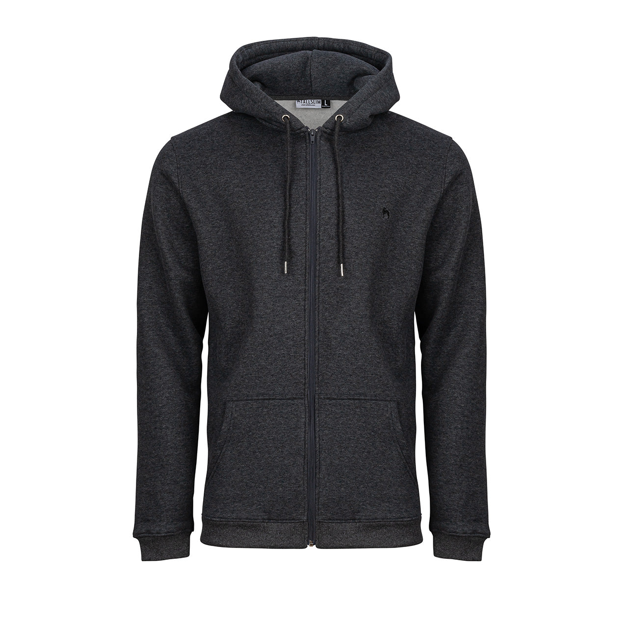 Midweight Fleece Full Zip Hoodie - Gray