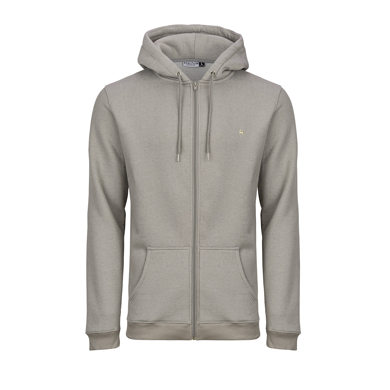 Midweight Fleece Full Zip Hoodie - Gray