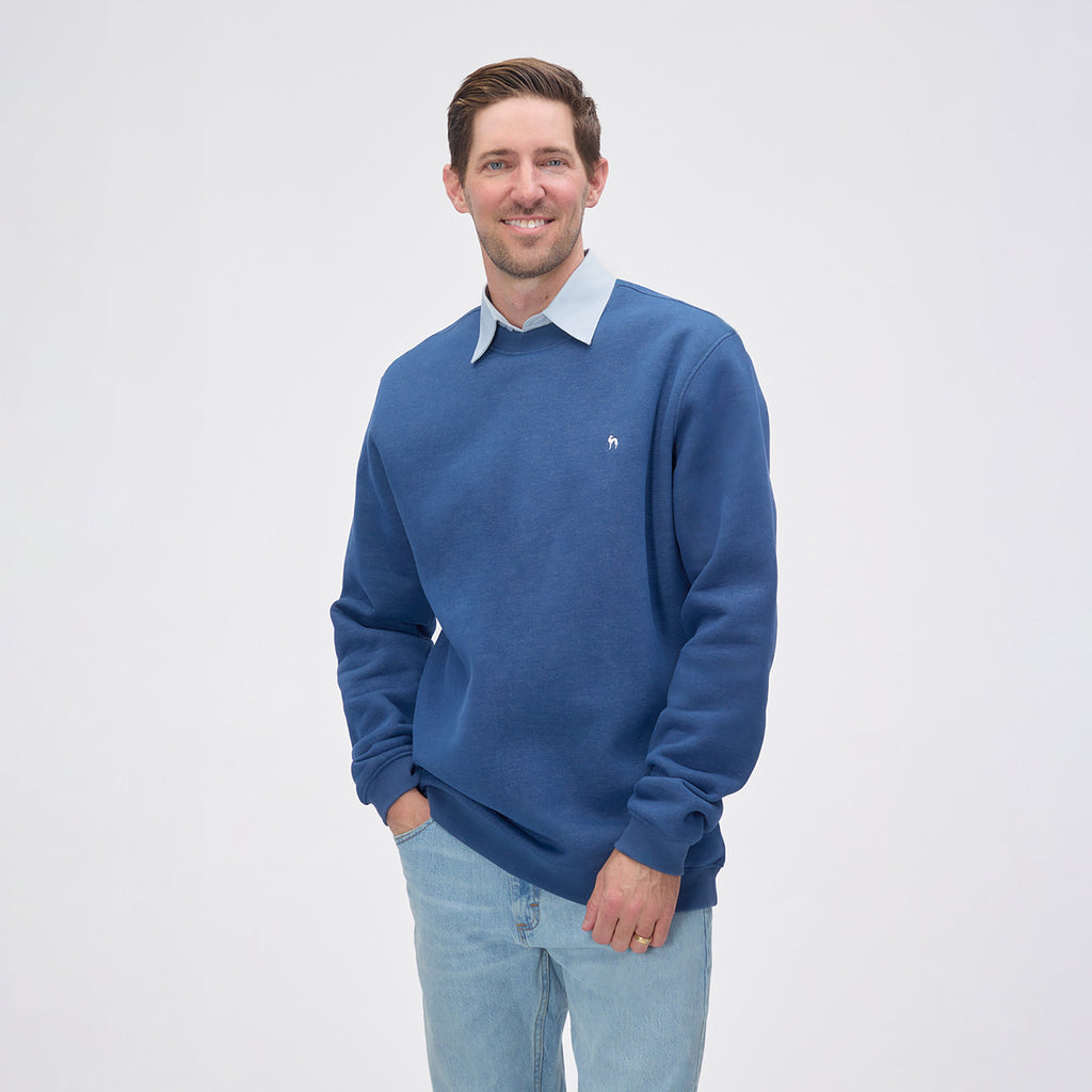 3250~Fleeced-Cotton Crew-Neck Sweatshirt