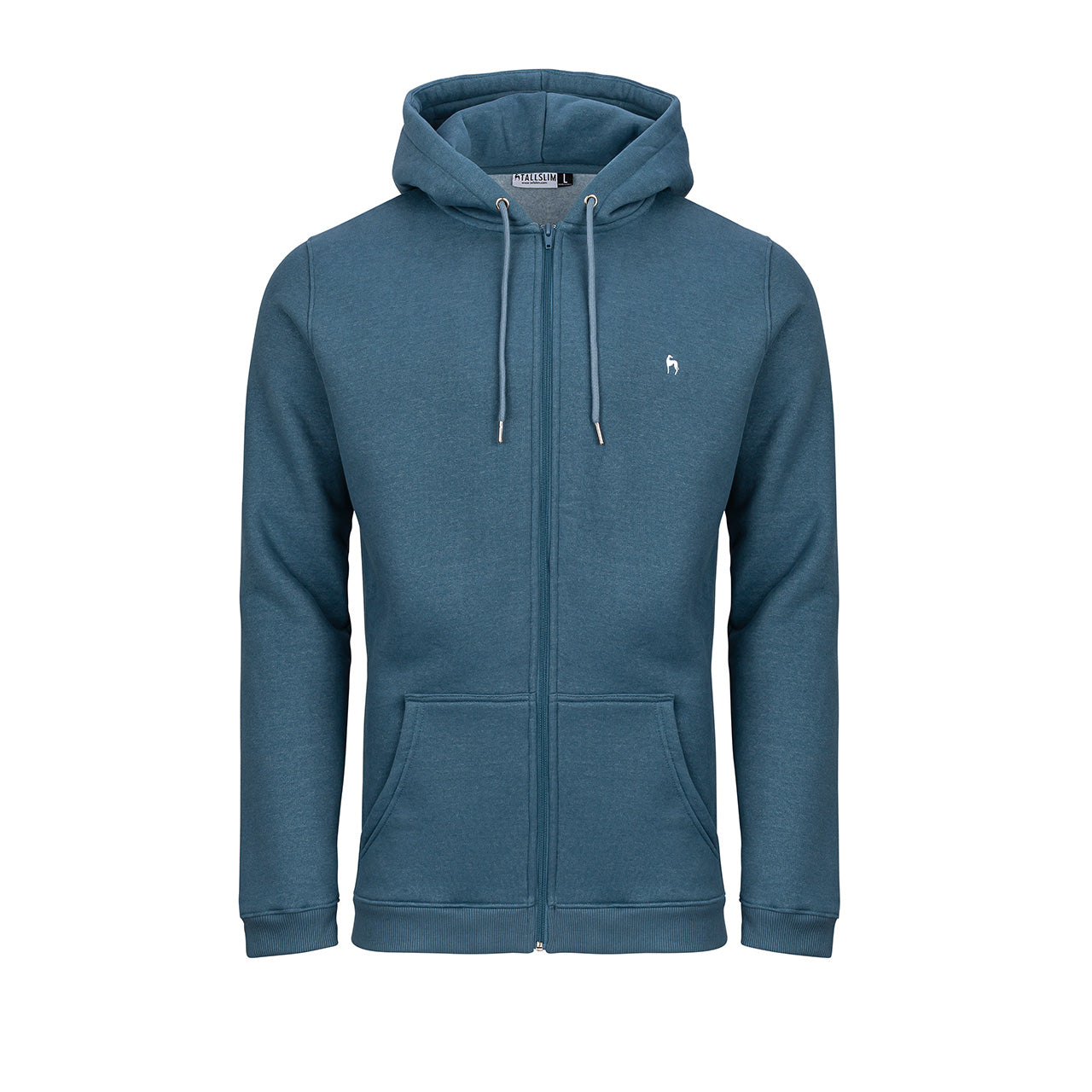 Midweight Fleece Full Zip Hoodie - Blue