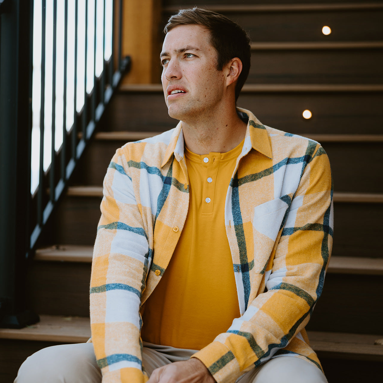 Dual Blend Henley Long Sleeve