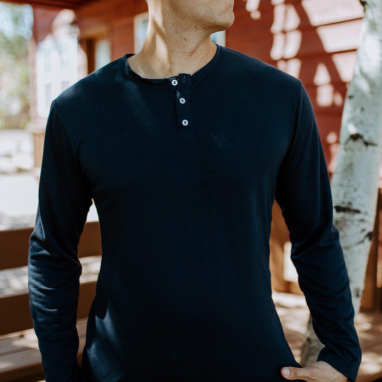 Dual Blend Henley Long Sleeve