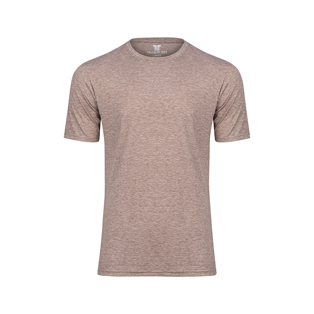 Almond Crew Neck Shirt for Tall Slim Men