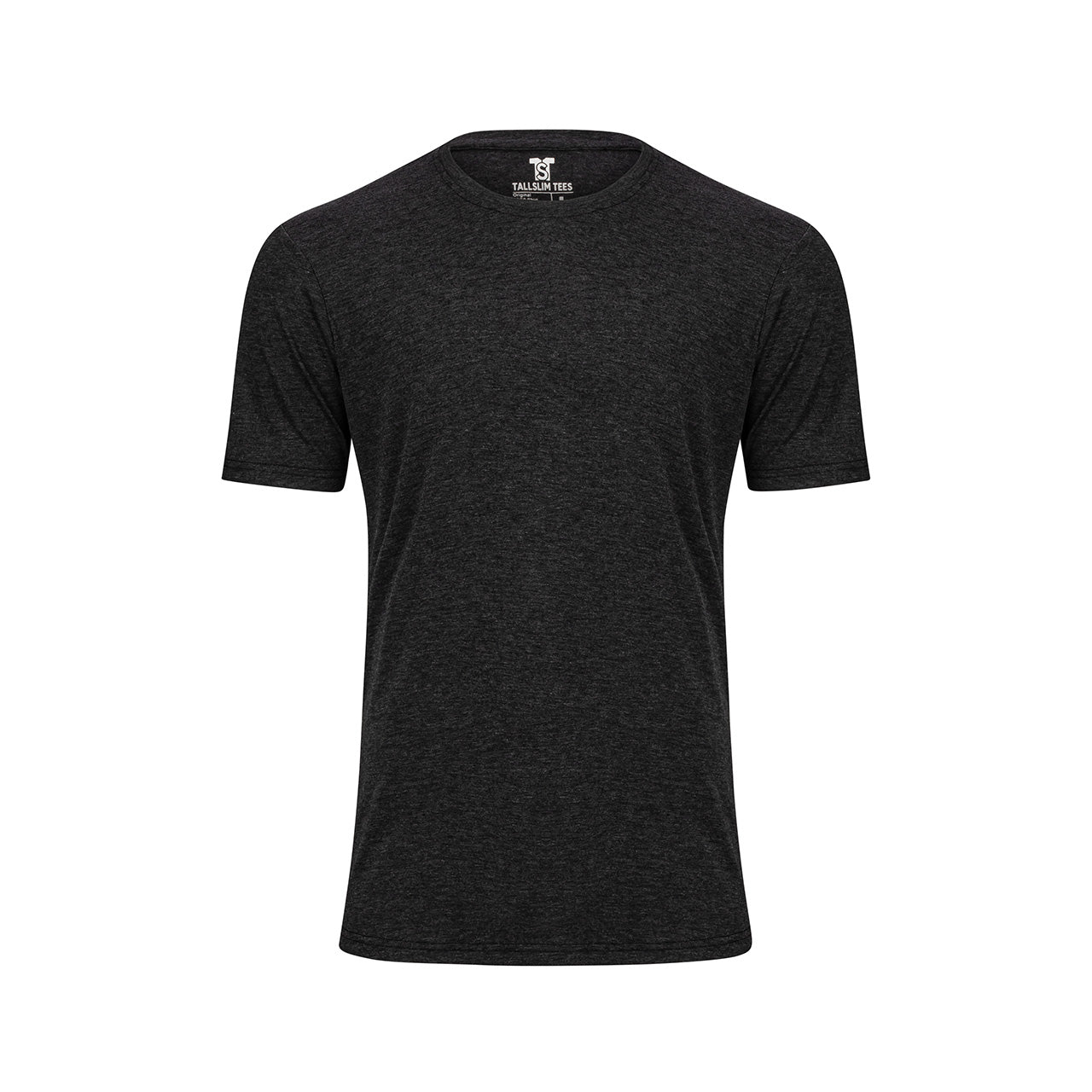 Dark Gray Crew Neck Shirt for Tall Slim Men