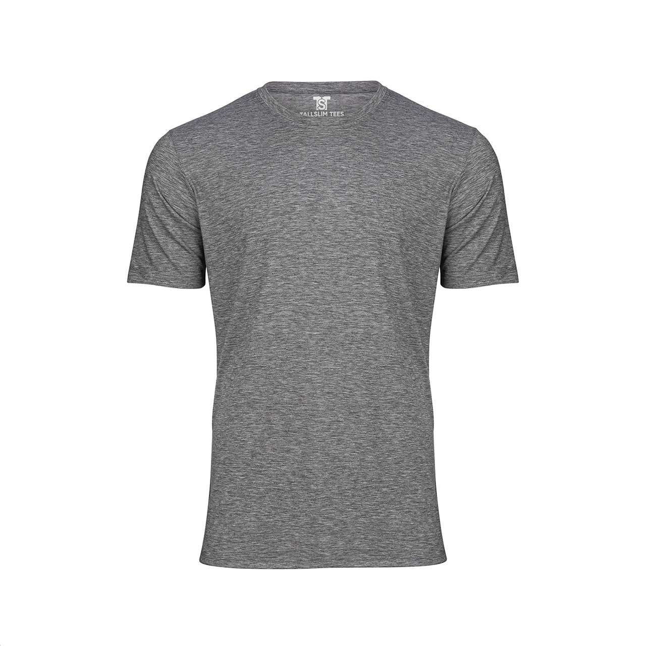 Light Gray Crew Neck Shirt for Tall Slim Men