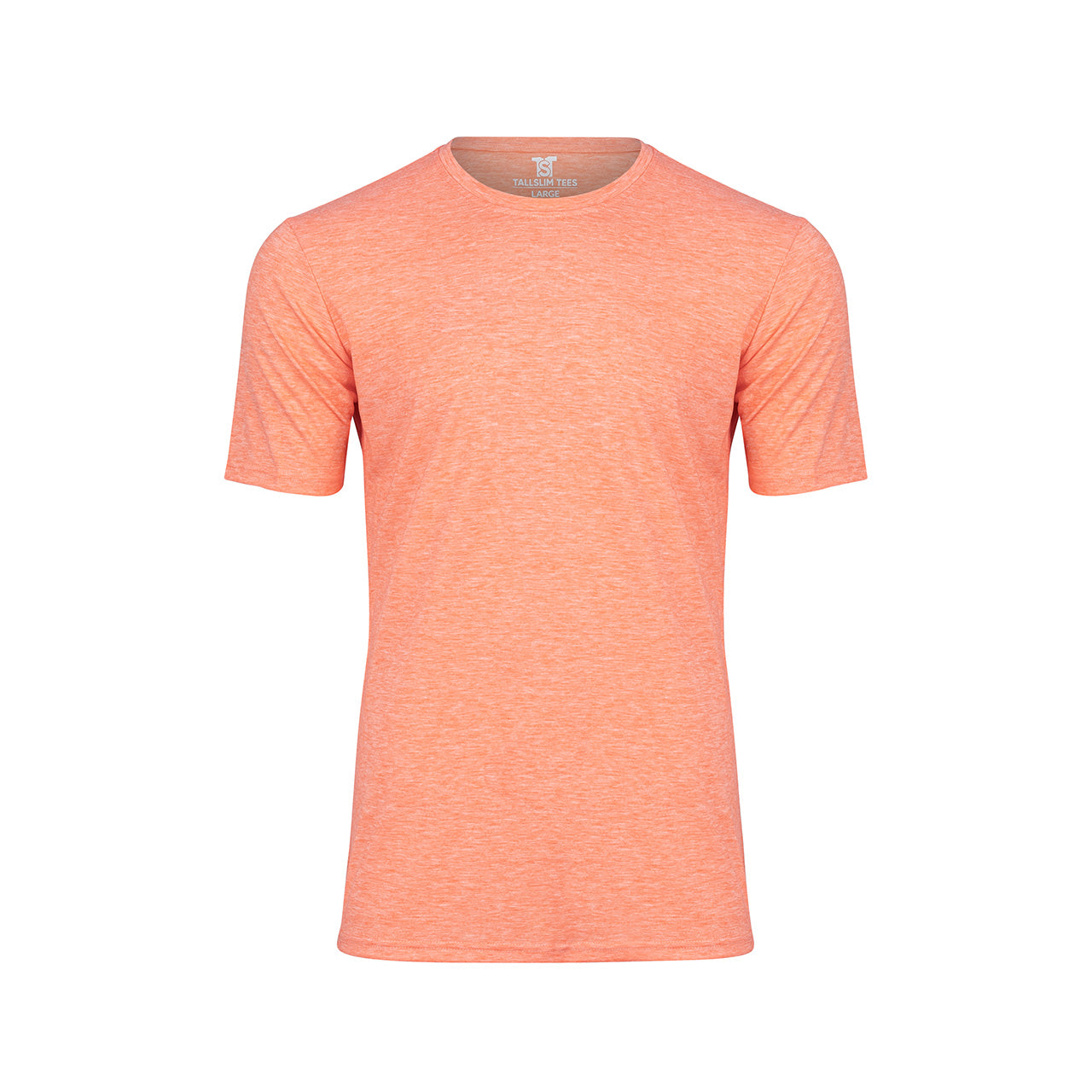 Orange Crew Neck Shirt for Tall Slim Men