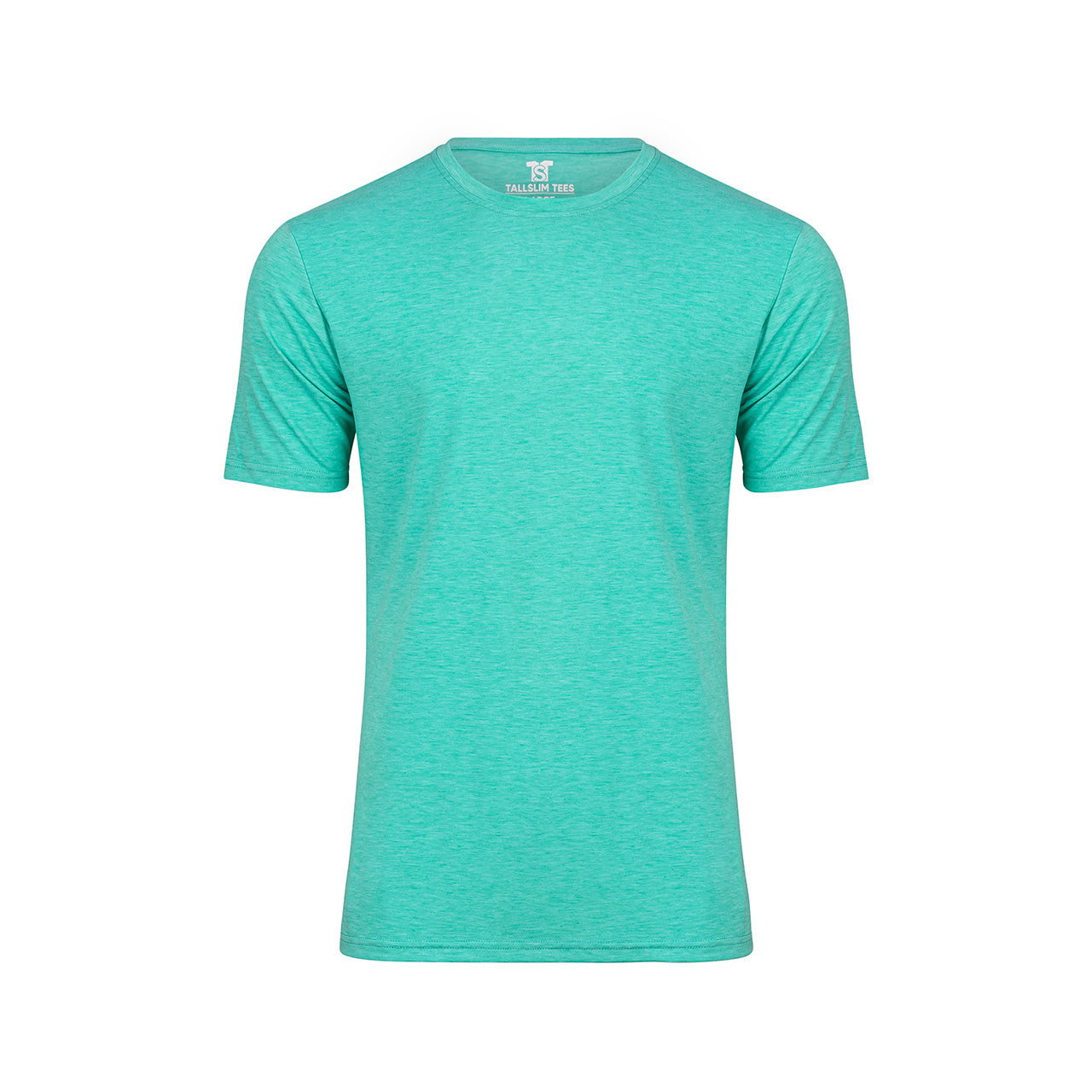 Turquoise Crew Neck Shirt for Tall Slim Men