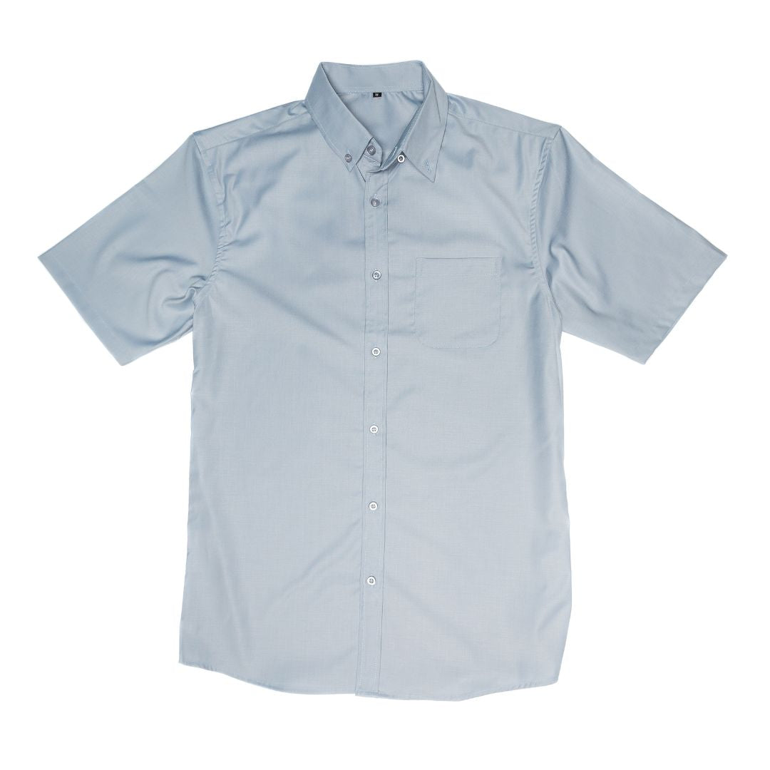 Light Blue Casual Button Up Shirt for Tall Slim Men