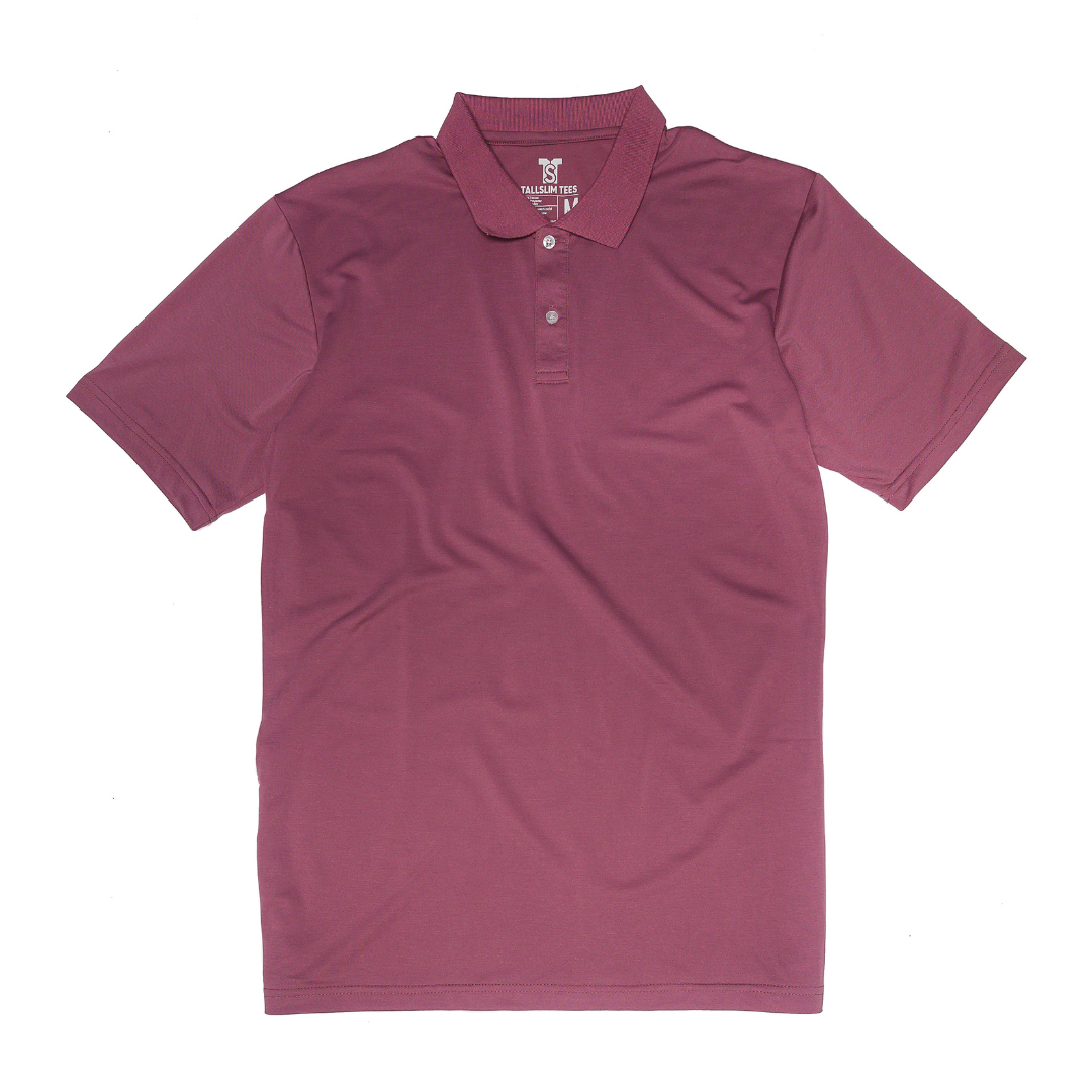 Purple Polo Shirt for Tall Slim Men