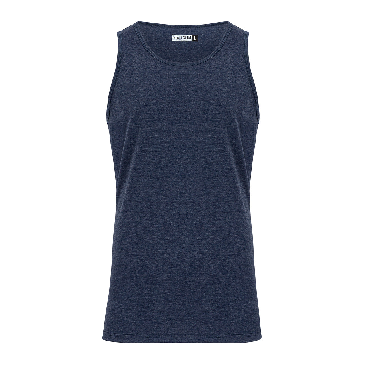Dark Blue Tank Top For Tall Slim Men