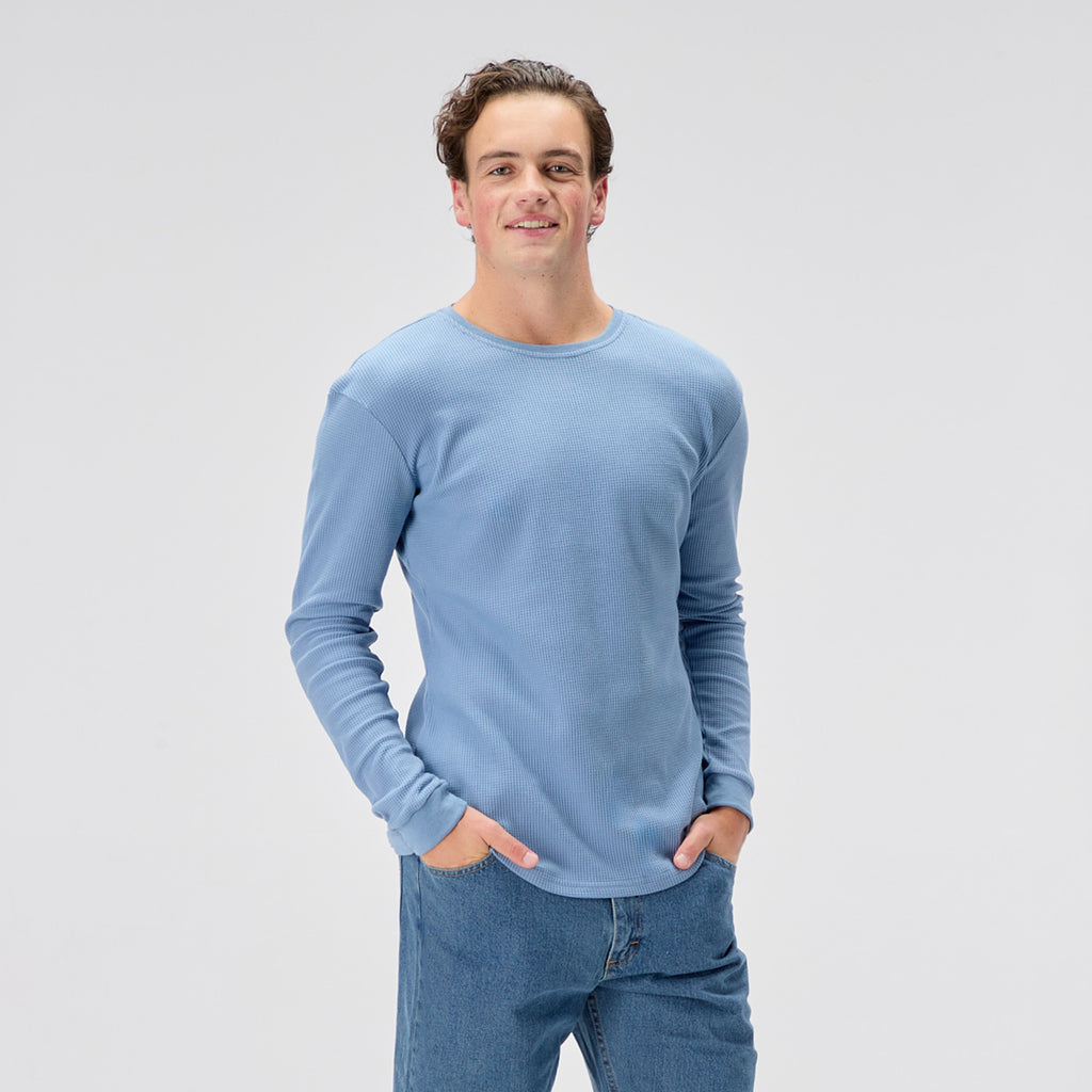 Waffle Knit Thermal Long Sleeve for Tall Slim Men TallSlim