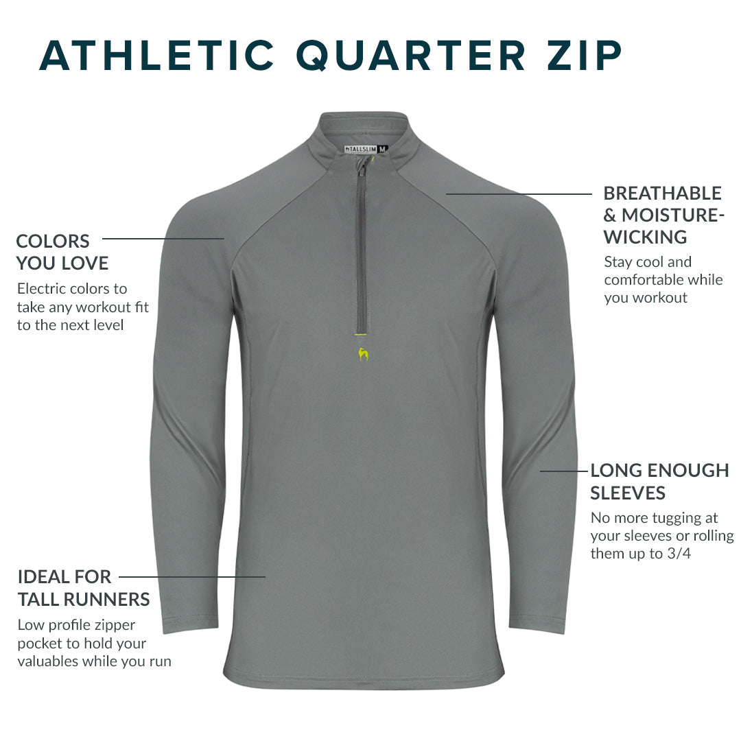 Athletic 1/4 Zip - Black