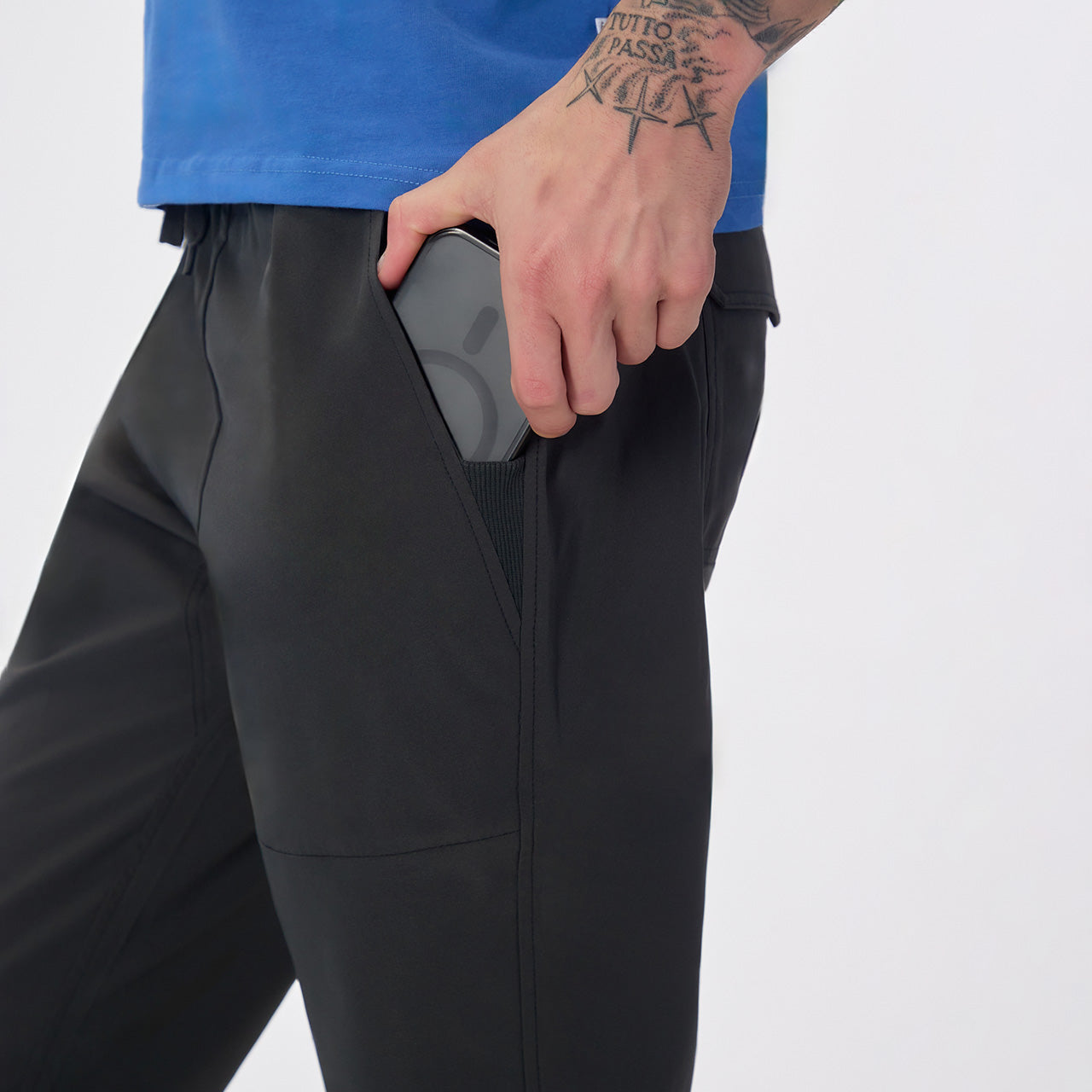 Black Jogger Pant for Tall Slim Men