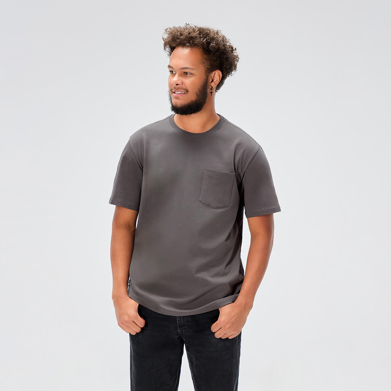 Cotton Tee - Gunmetal