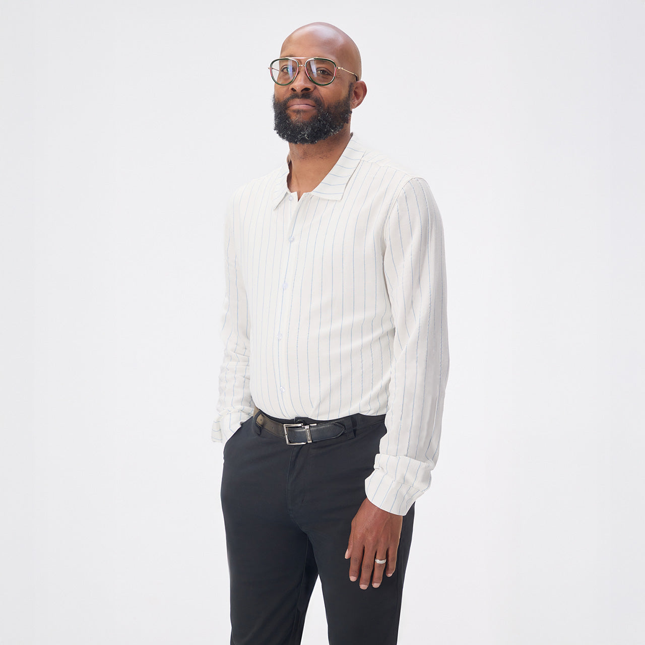 Linen Blend Button Up Shirt