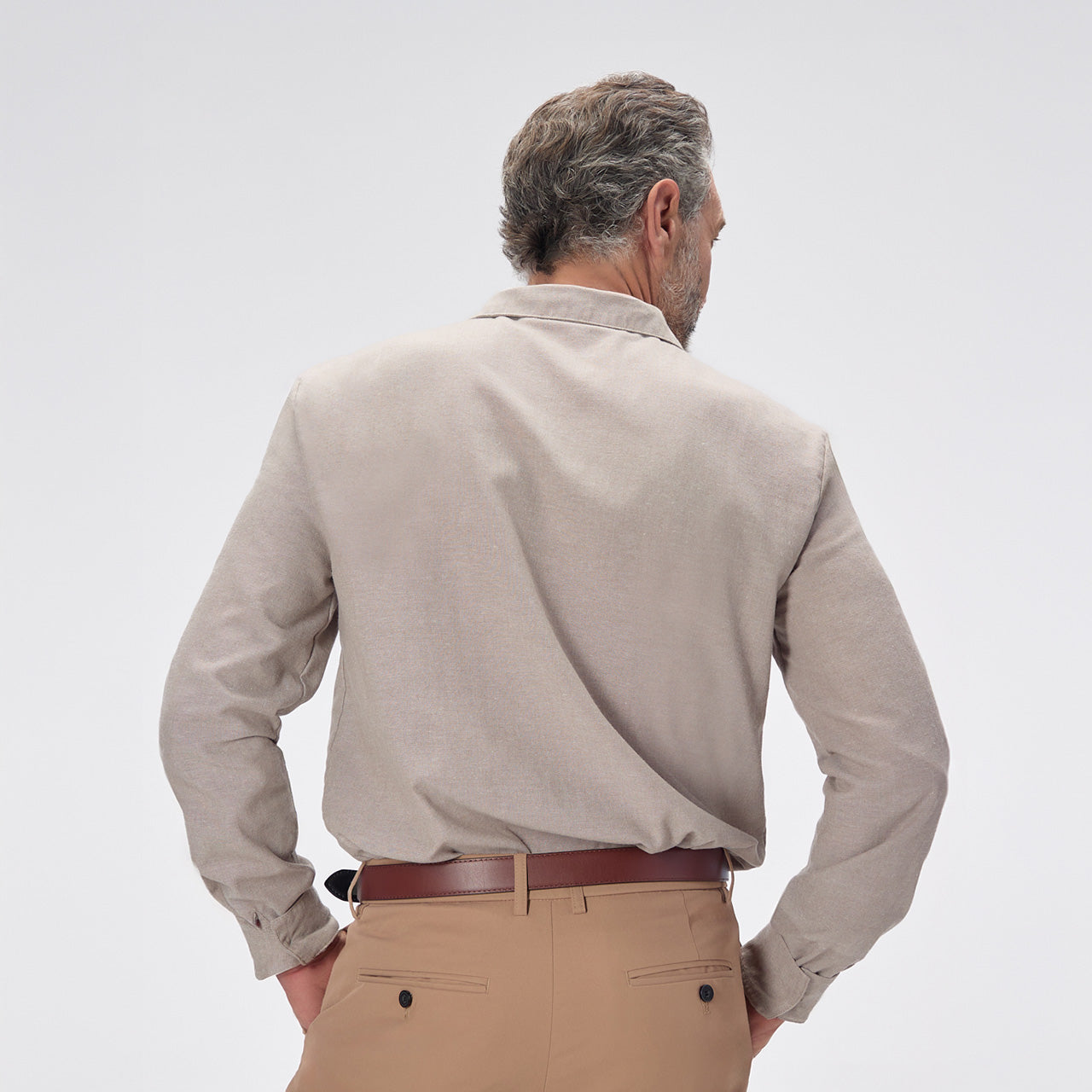 Linen Blend Button Up Shirt