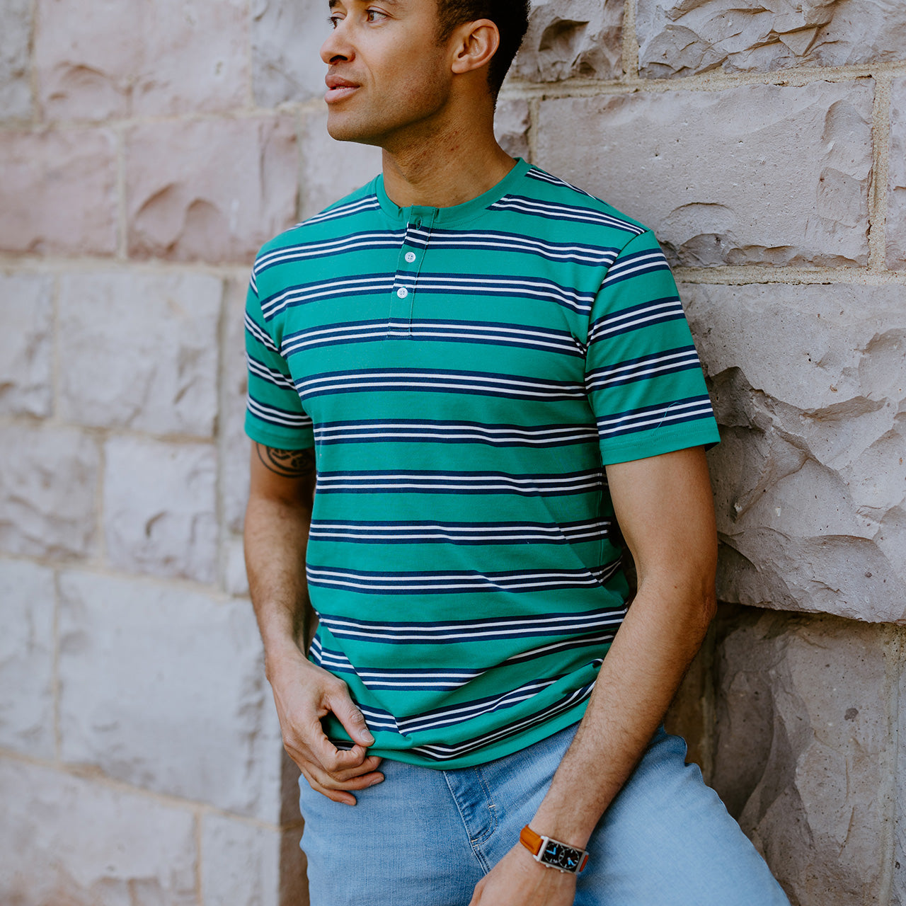 Novelty Dual Blend Henley