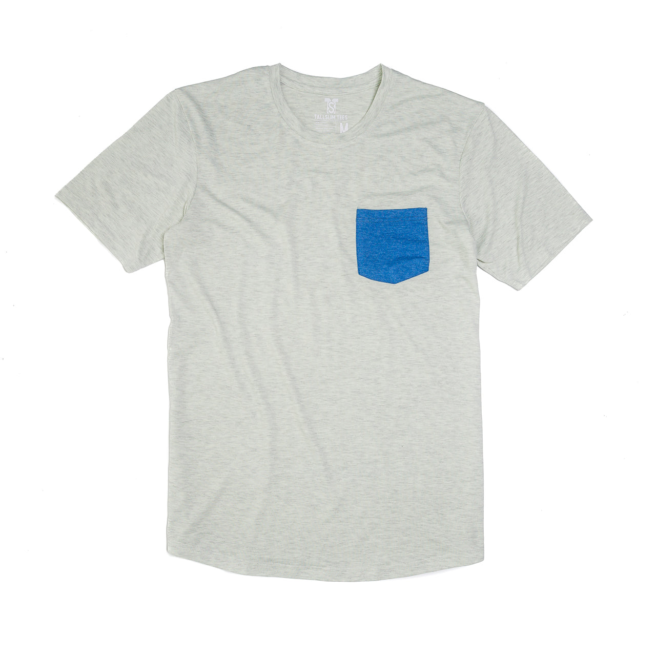 Gray Pocket Tee for Tall Slim Men