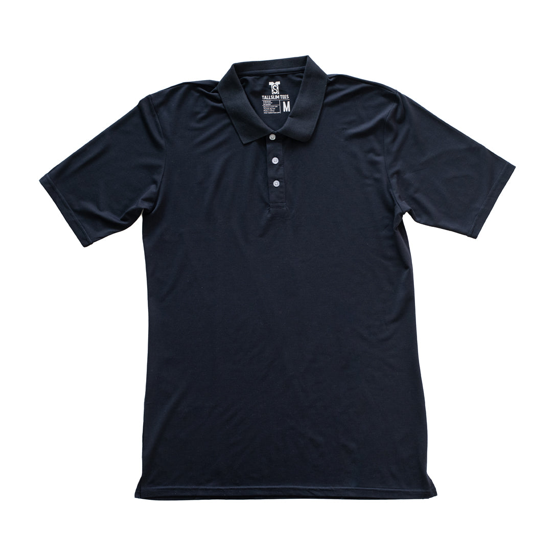 Navy Polo Shirt for Tall Slim Men