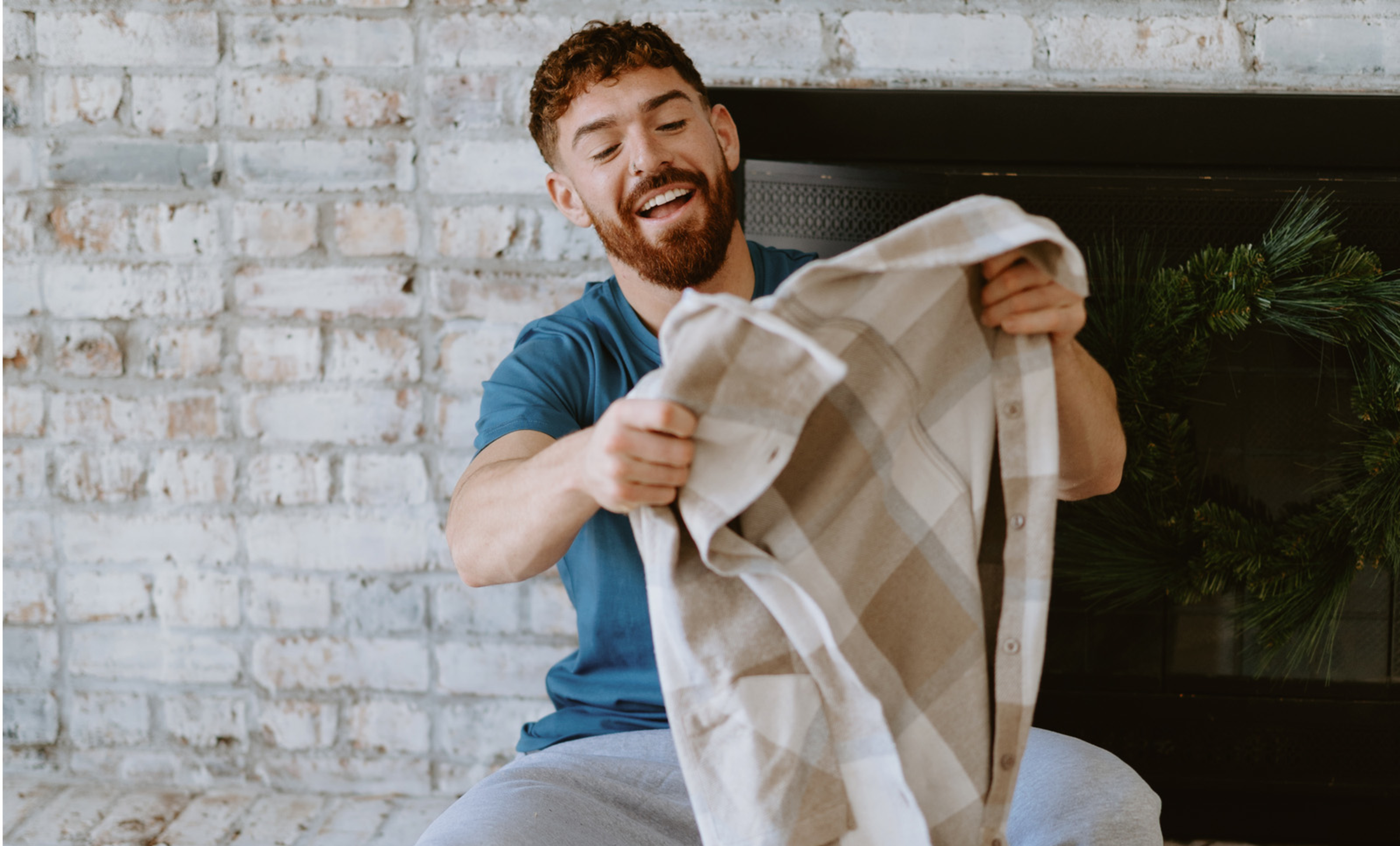 Man holding new flannel