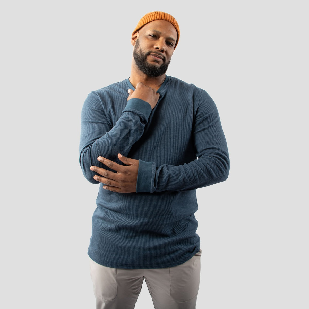 Waffle Knit Thermal Long Sleeve TallSlim Tees