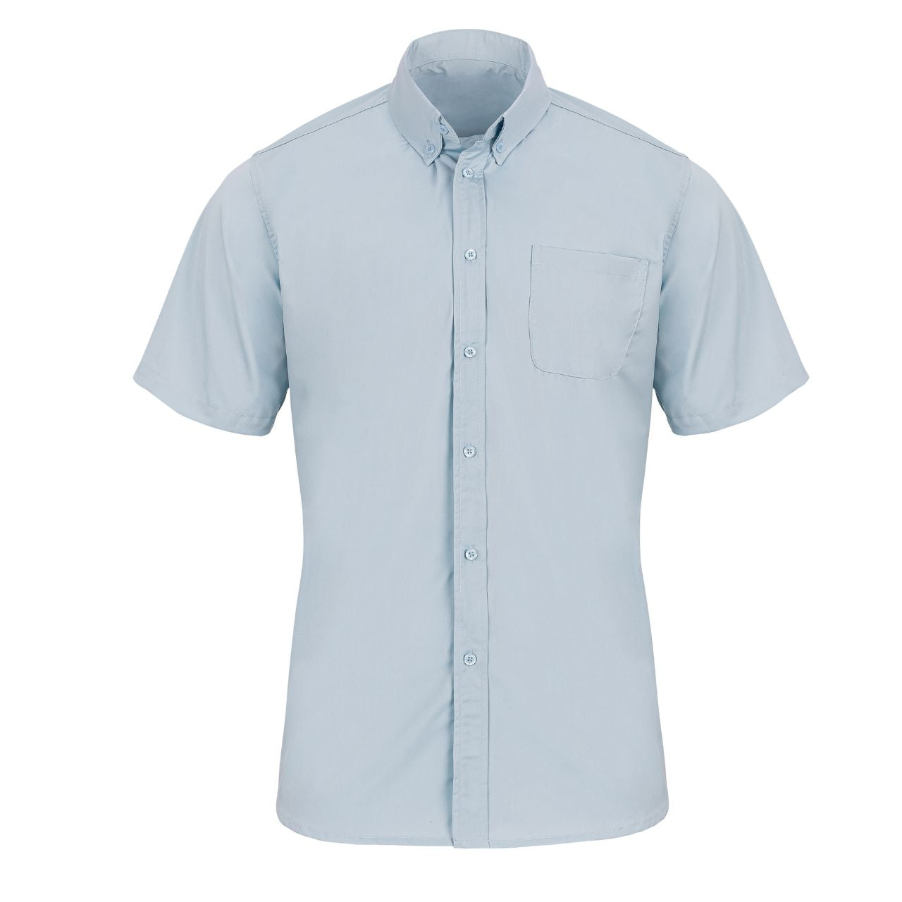 Light Blue Casual Button Up Shirt for Tall Slim Men