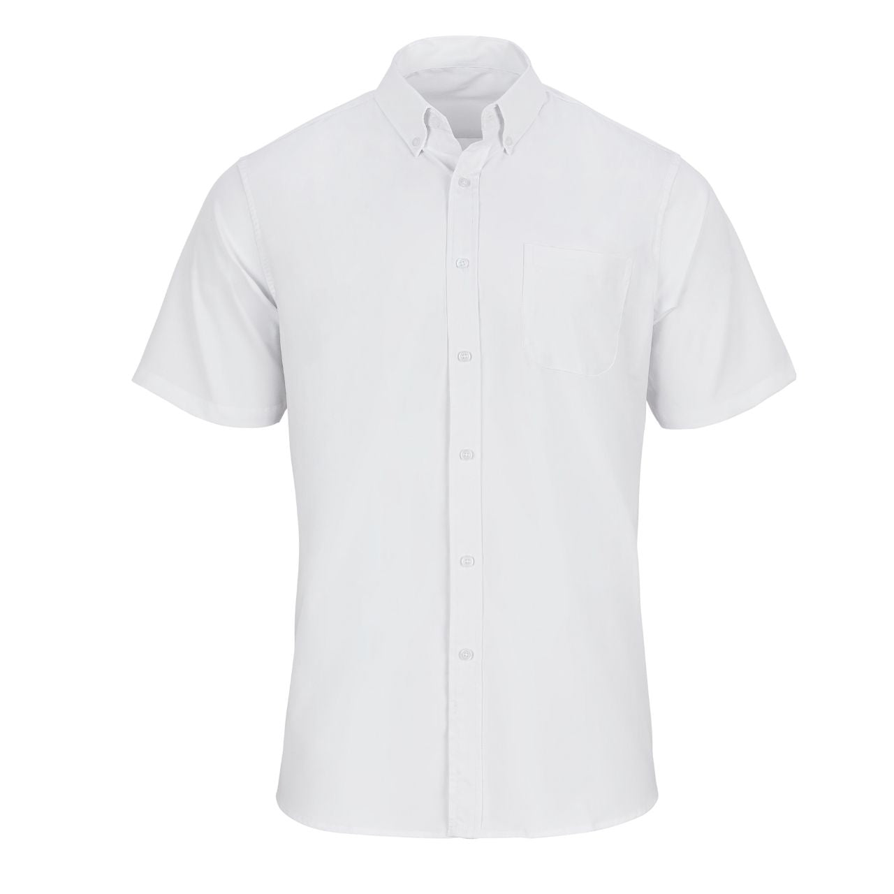 White Casual Button Up Shirt for Tall Slim Men