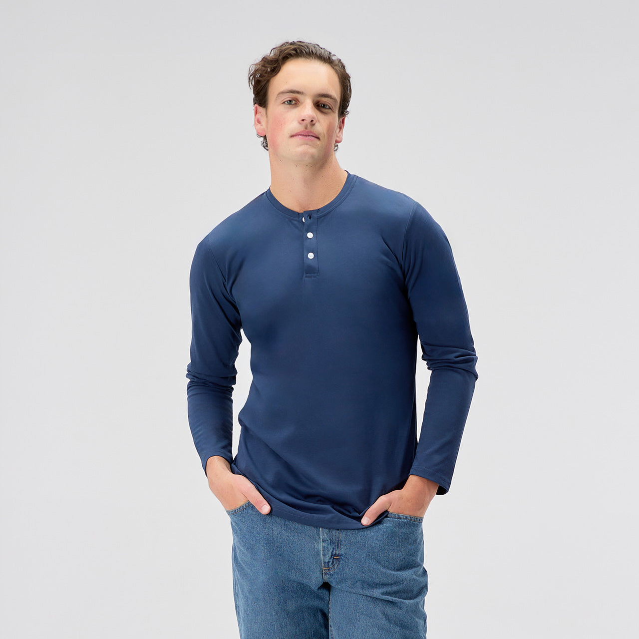 Dual Blend Henley Long Sleeve