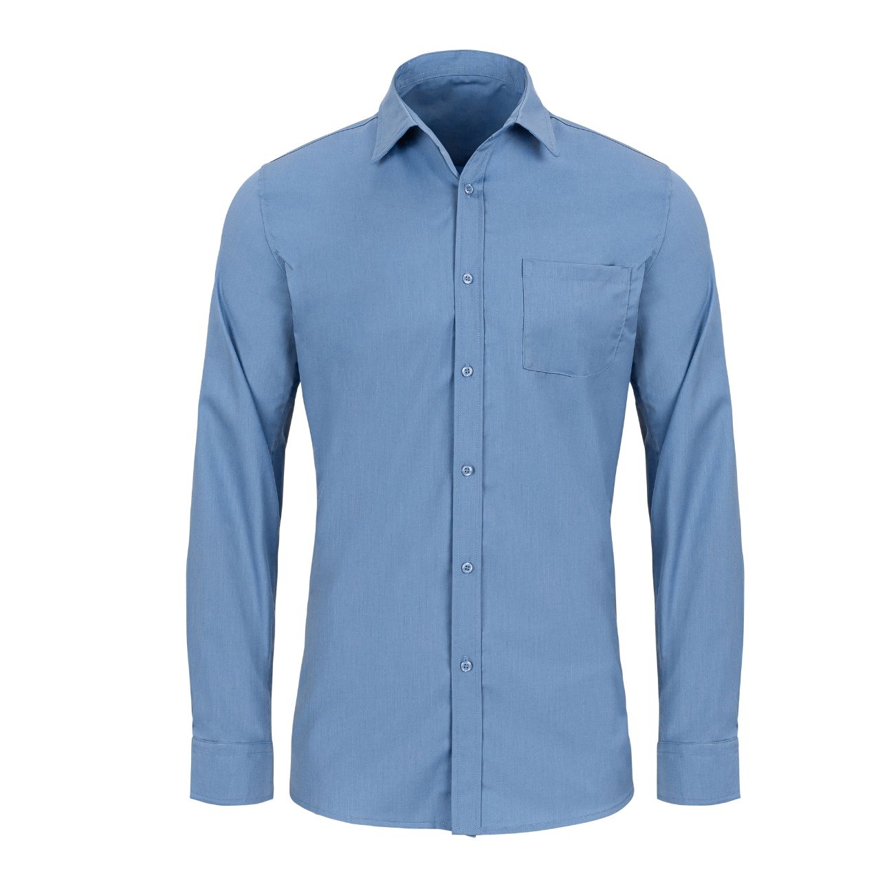 Blue Dress Shirt for Tall Slim Men