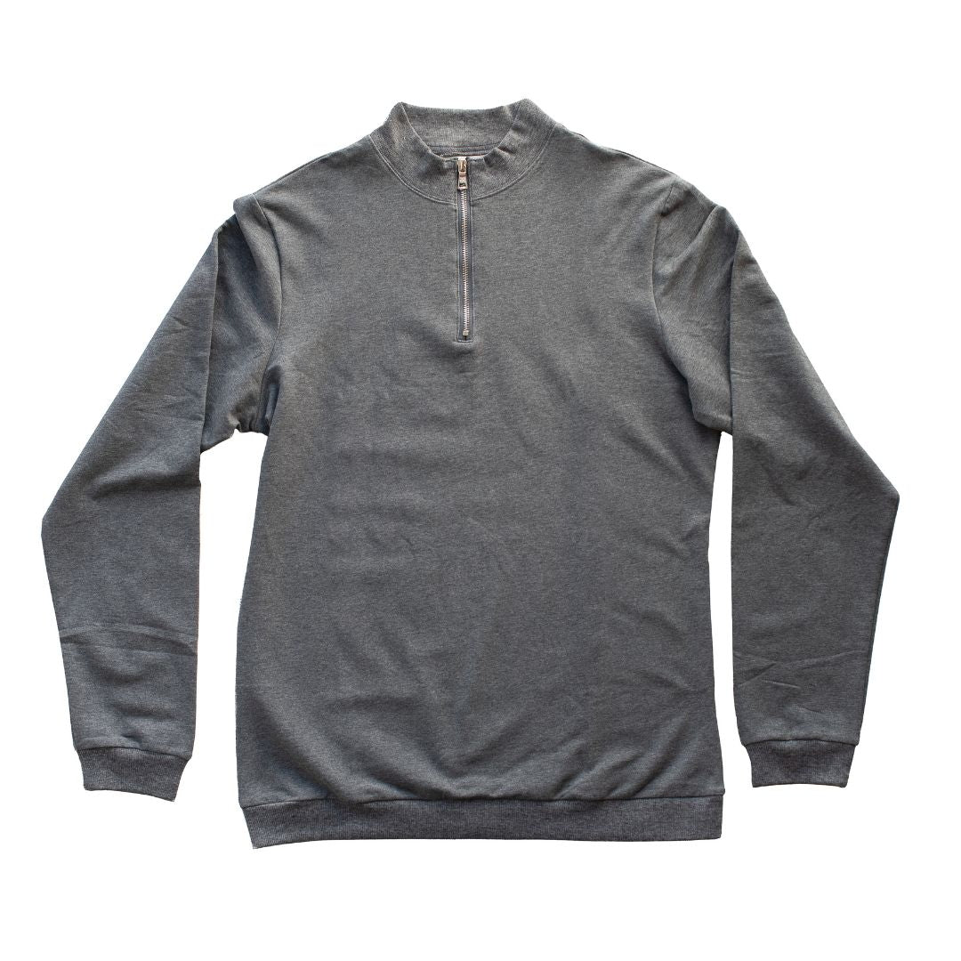 gray Quarter Zip Jacket for Tall Slim Men