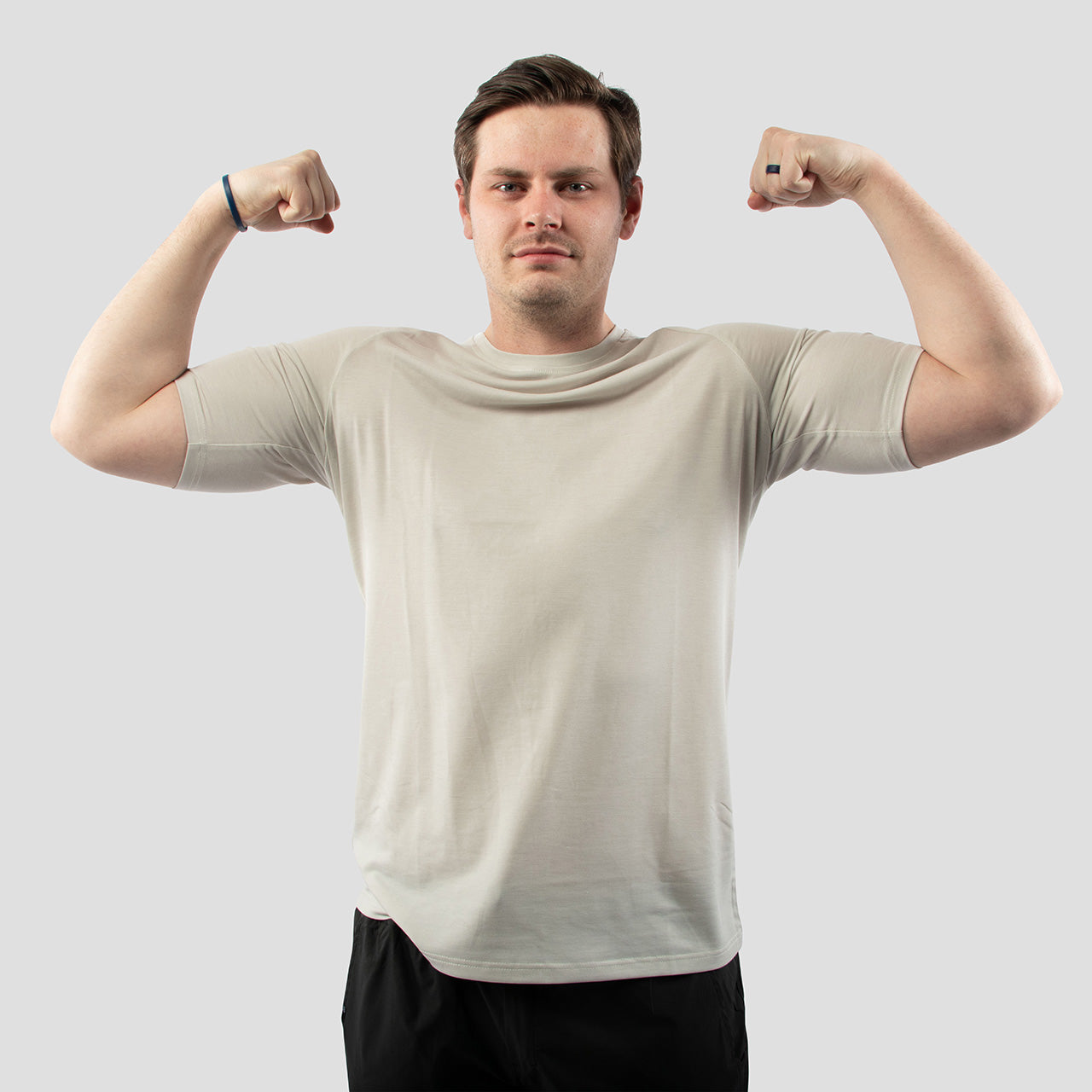 Light Gray Dry-Lite Triblend Athletic Shirt for Tall Slim Men