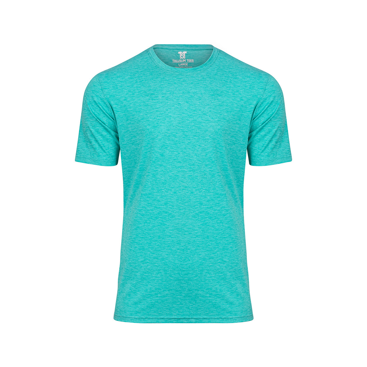 Aquamarine Crew Neck Shirt for Tall Slim Men