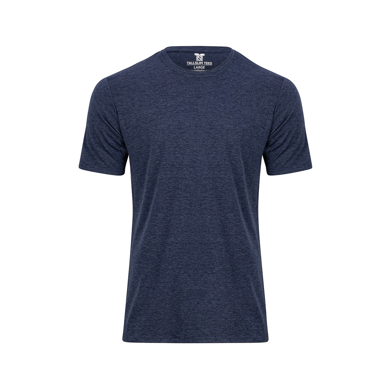 Dark Blue Crew Neck Shirt for Tall Slim Men