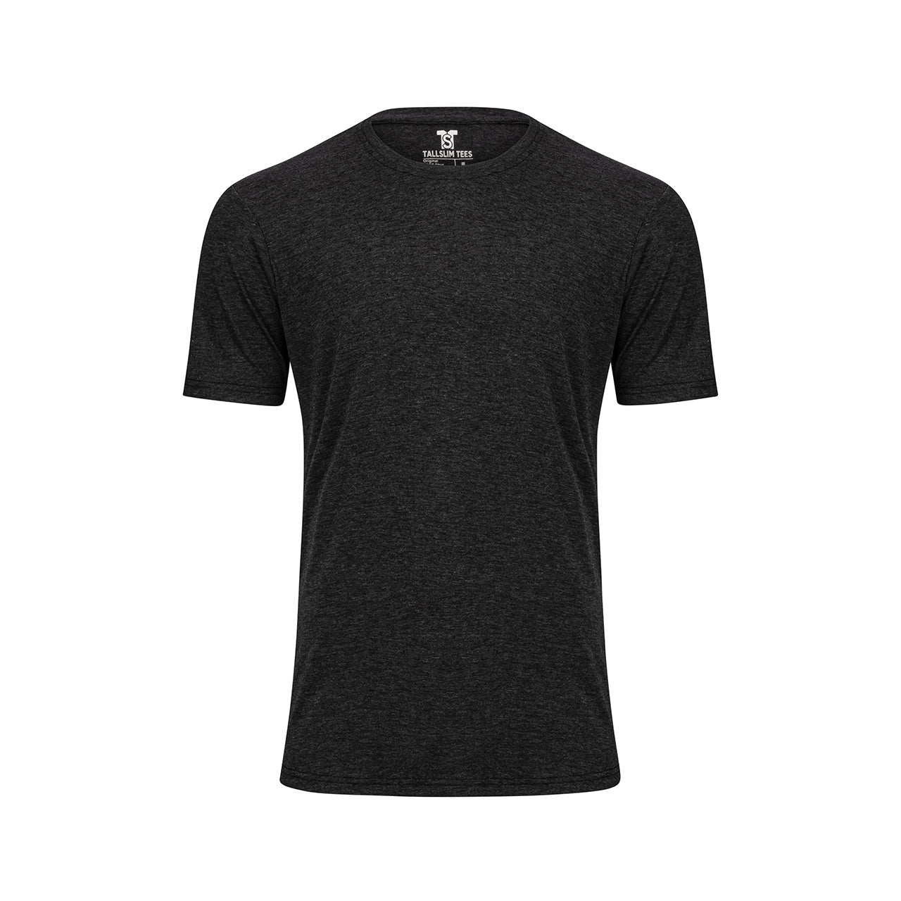 Dark Gray Crew Neck Shirt for Tall Slim Men