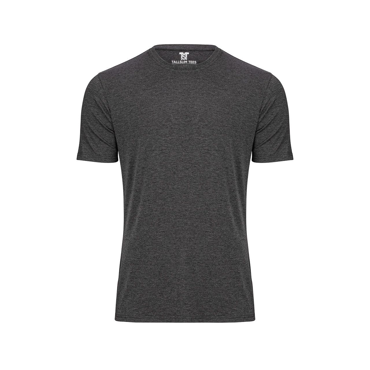 Gray Crew Neck Shirt for Tall Slim Men