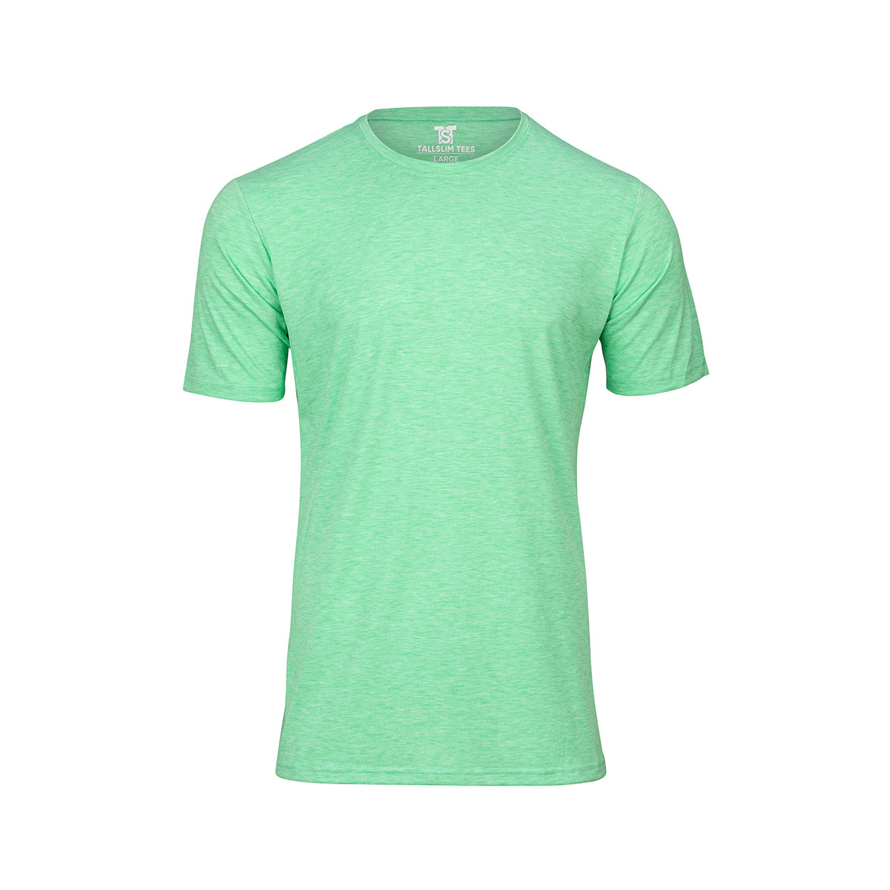 Green Crew Neck Shirt for Tall Slim Men