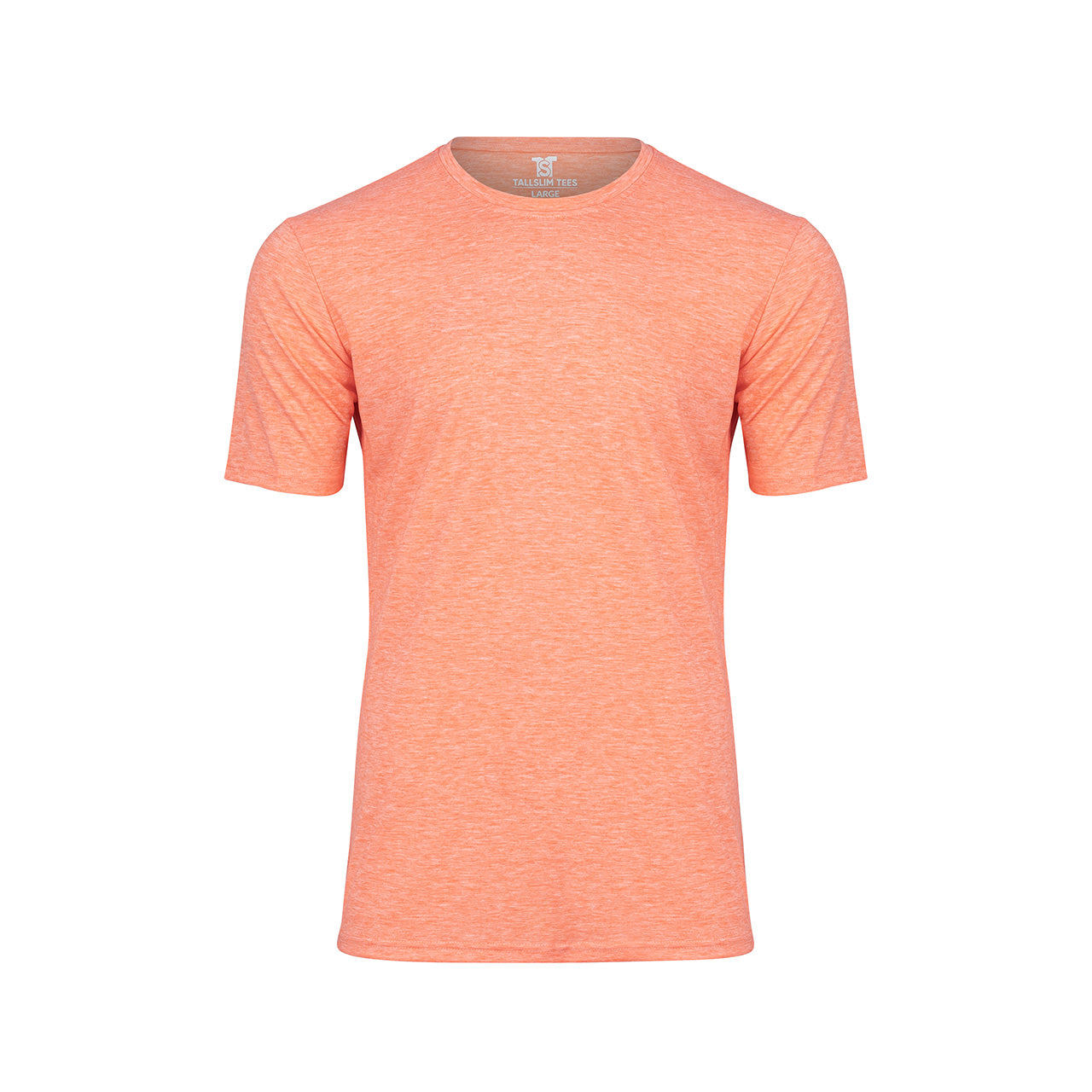 Orange Crew Neck Shirt for Tall Slim Men