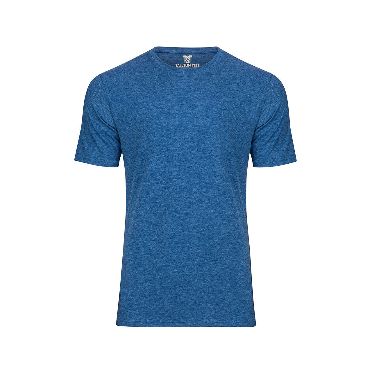 Royal Blue Crew Neck Shirt for Tall Slim Men