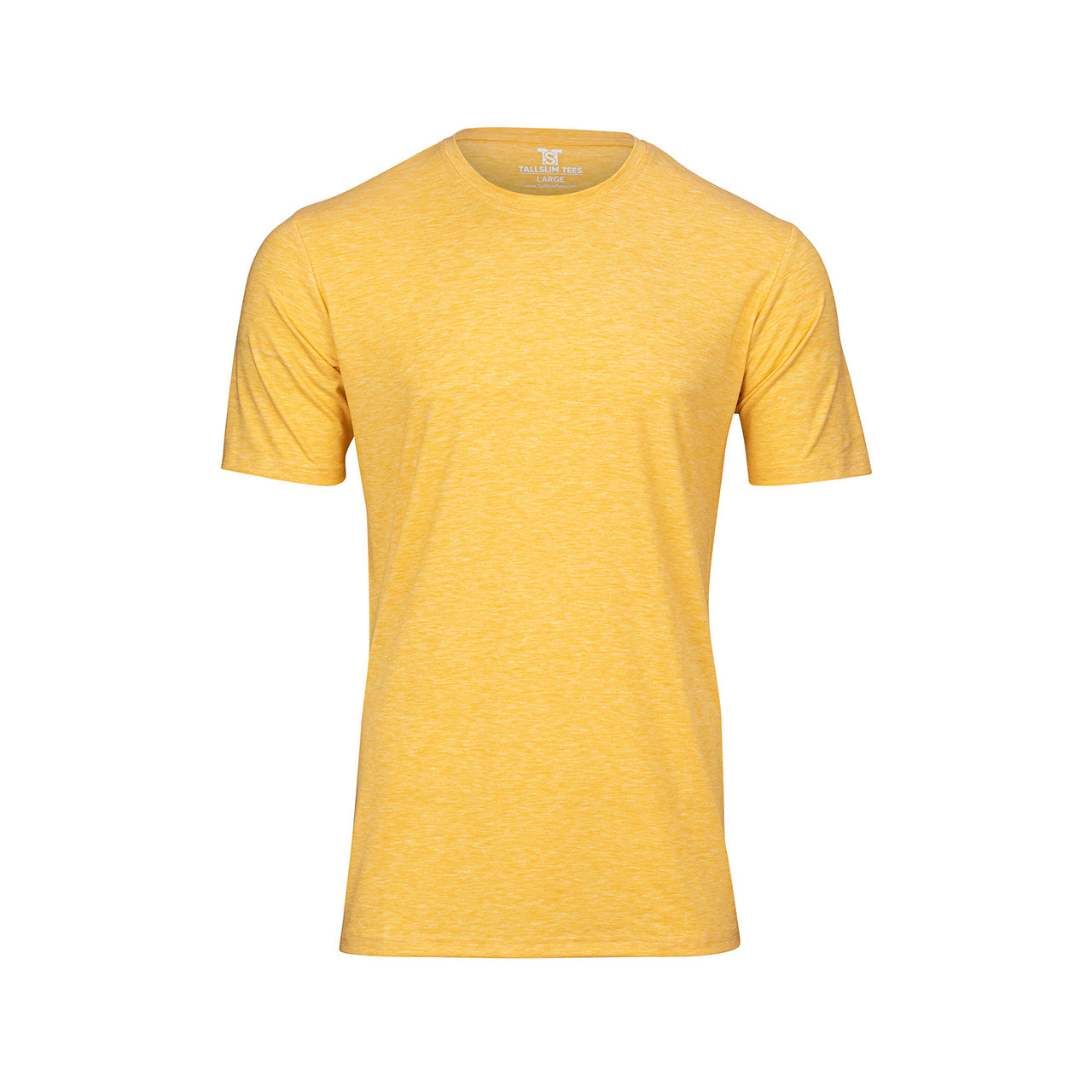 Yellow Crew Neck Shirt for Tall Slim Men