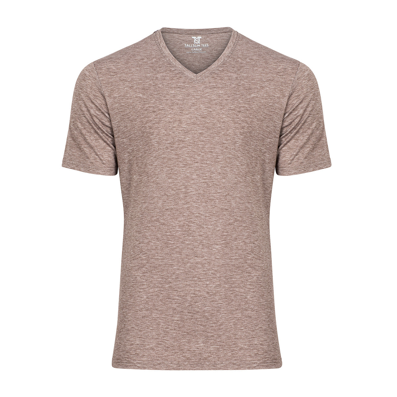 Almond V-Neck Shirt for Tall Slim Men