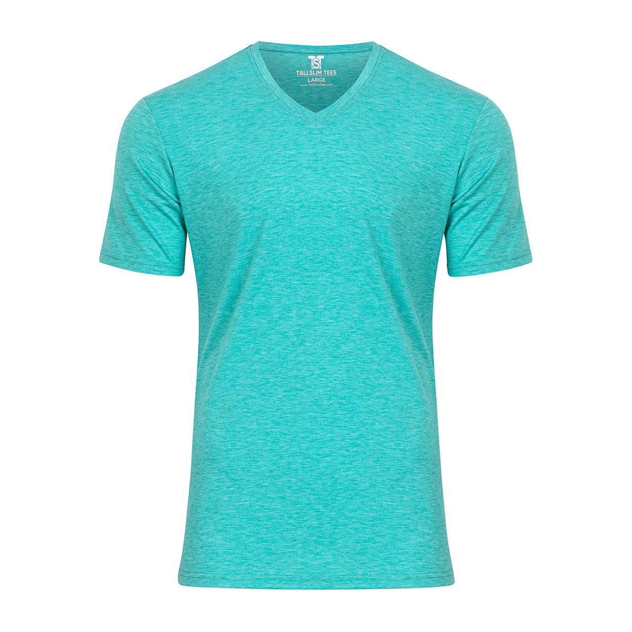 Aquamarine V-Neck Shirt for Tall Slim Men