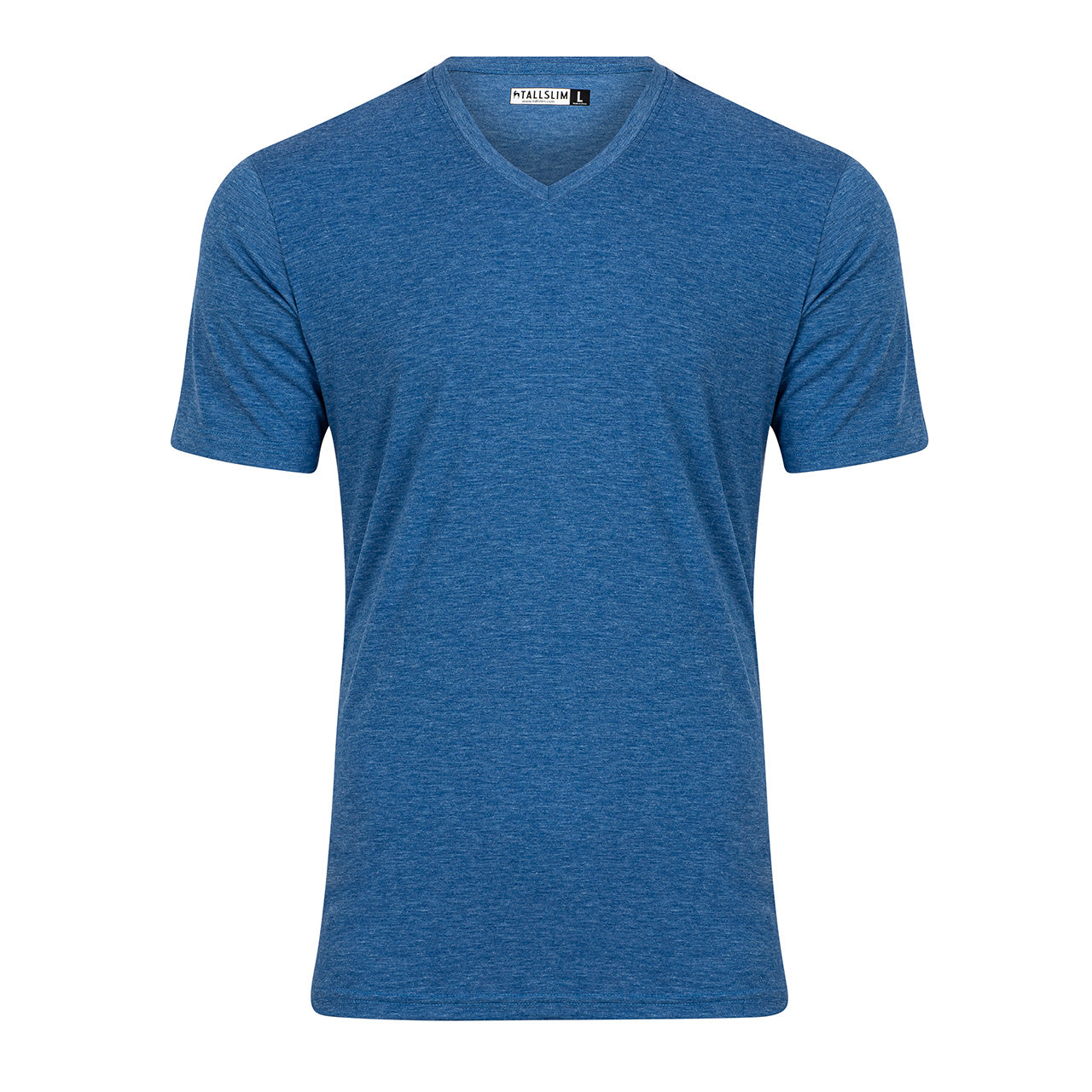 Royal Blue V-Neck Shirt for Tall Slim Men