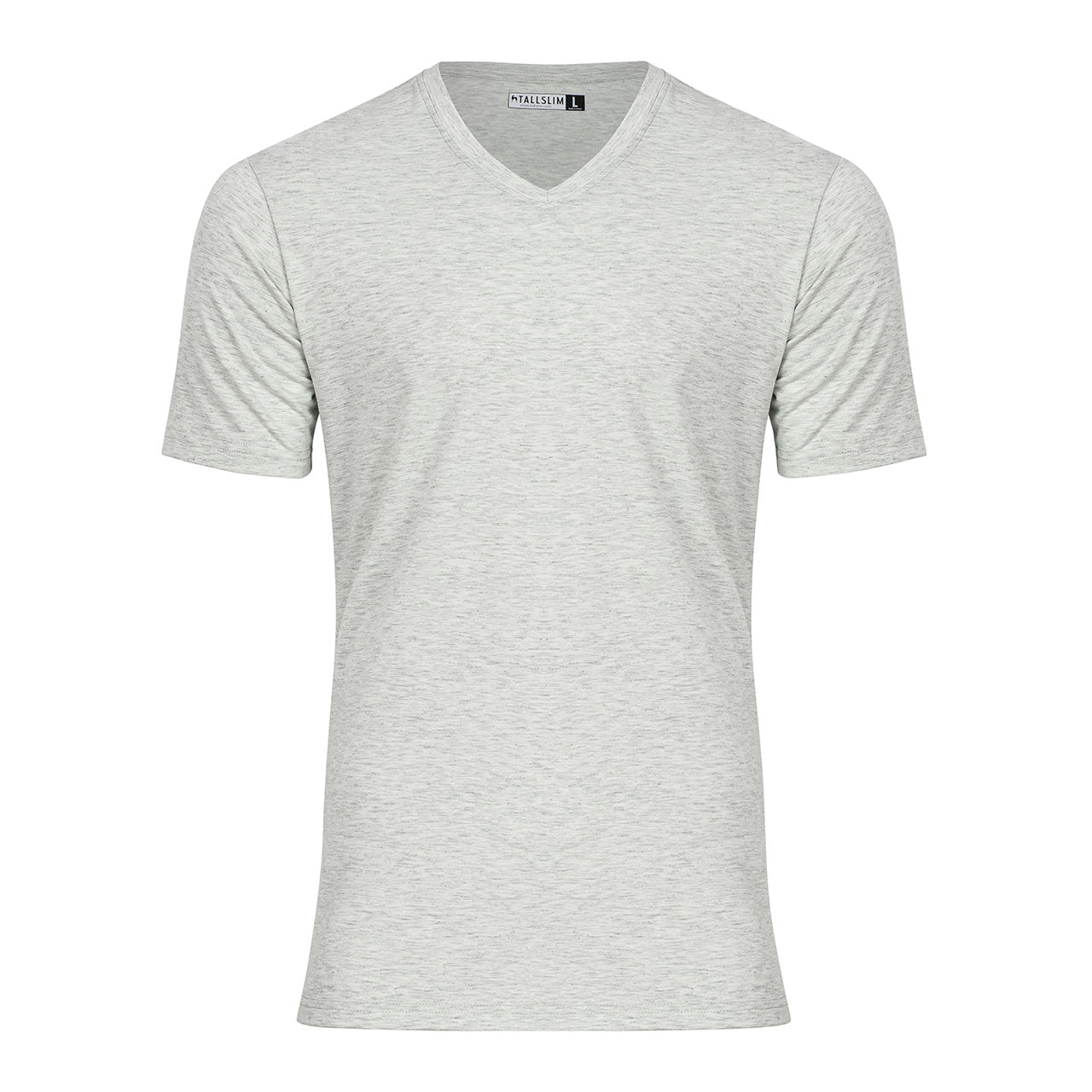 Sand Gray V-Neck Shirt for Tall Slim Men