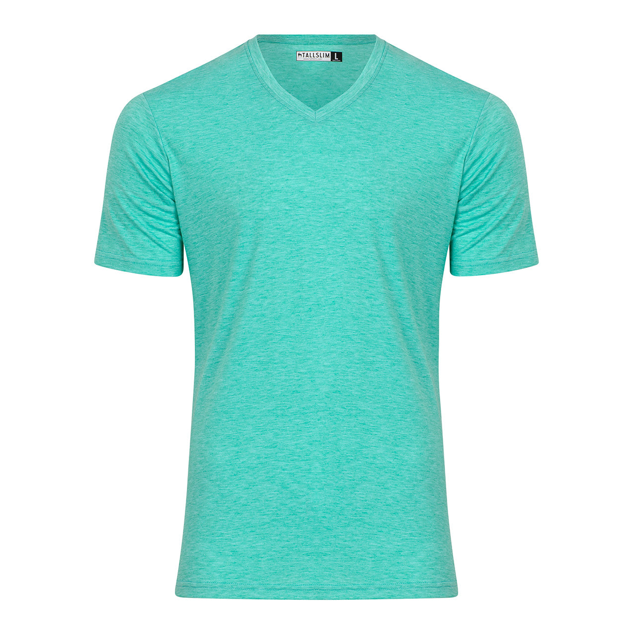 Turquoise V-Neck Shirt for Tall Slim Men