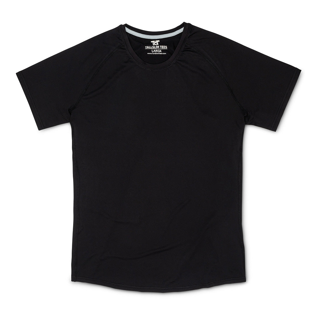 Black Pro Performance T-Shirt for Tall Slim Men