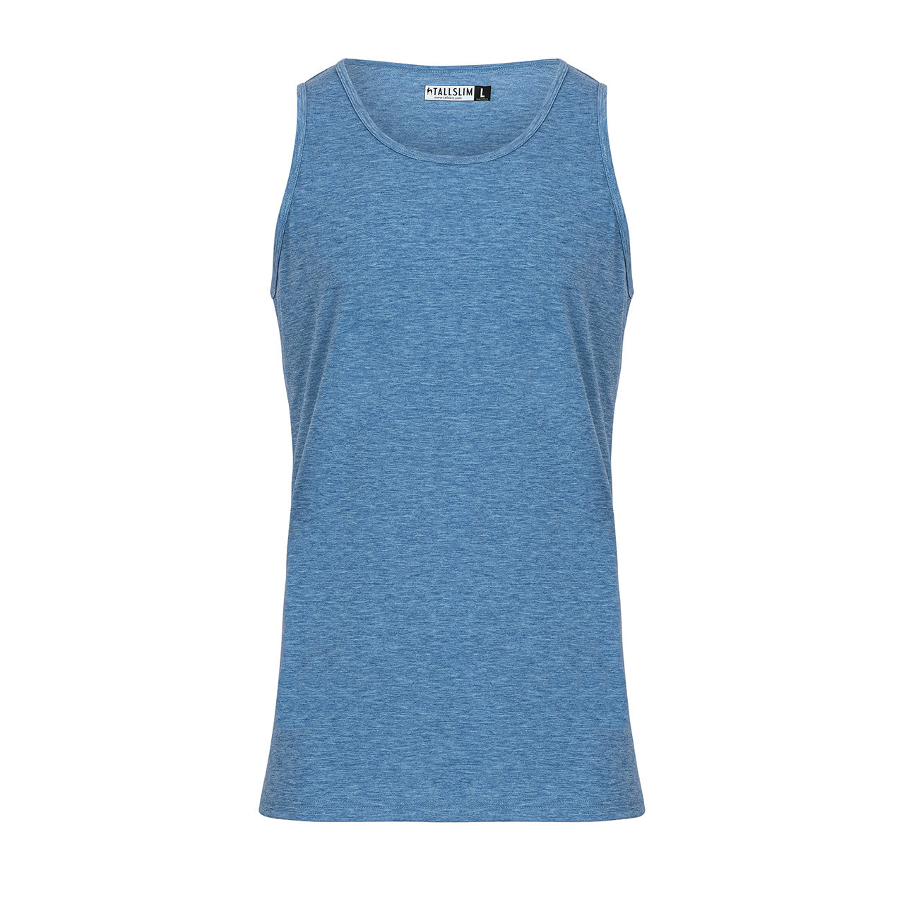 Blue Tank Top For Tall Slim Men