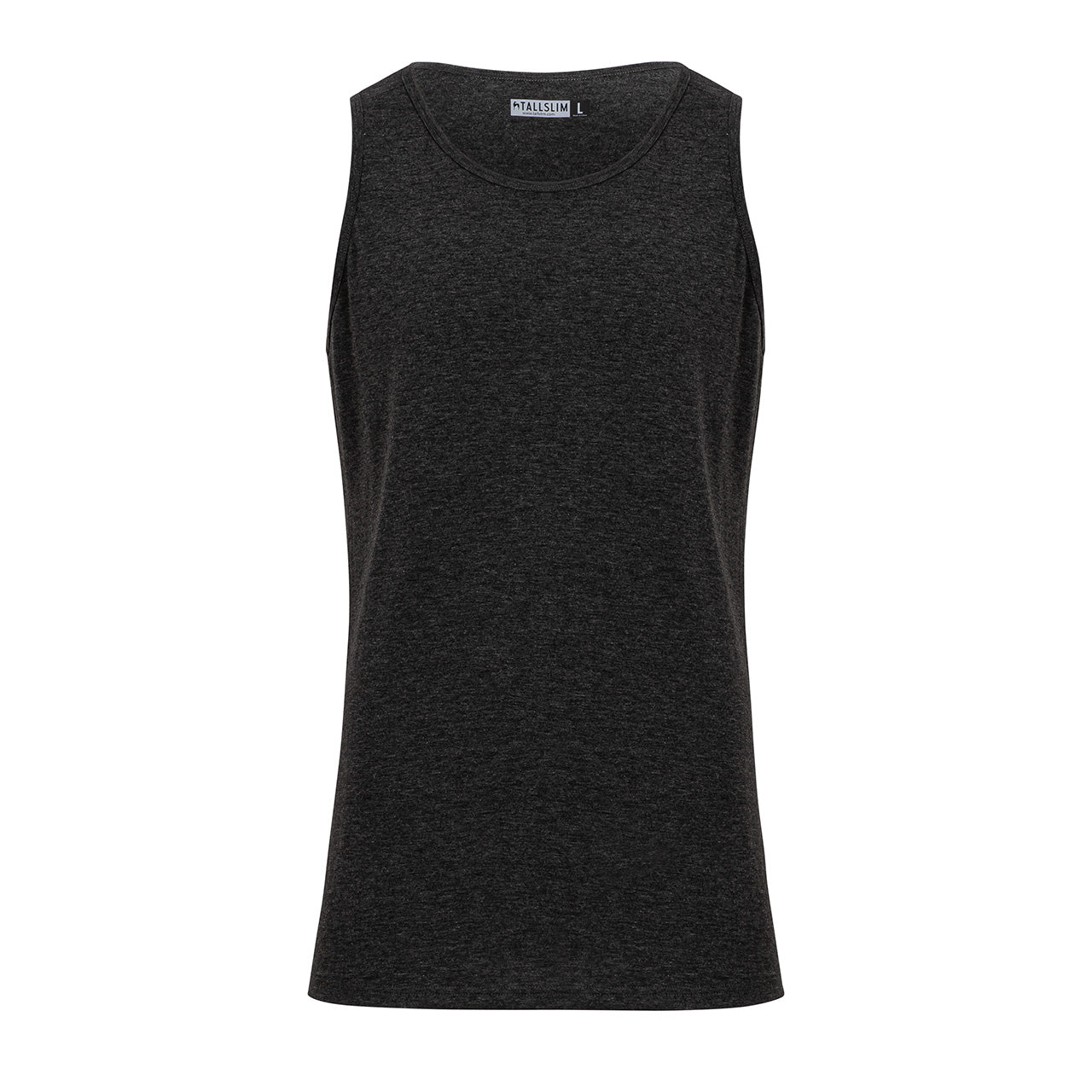 Dark Gray Tank Top For Tall Slim Men