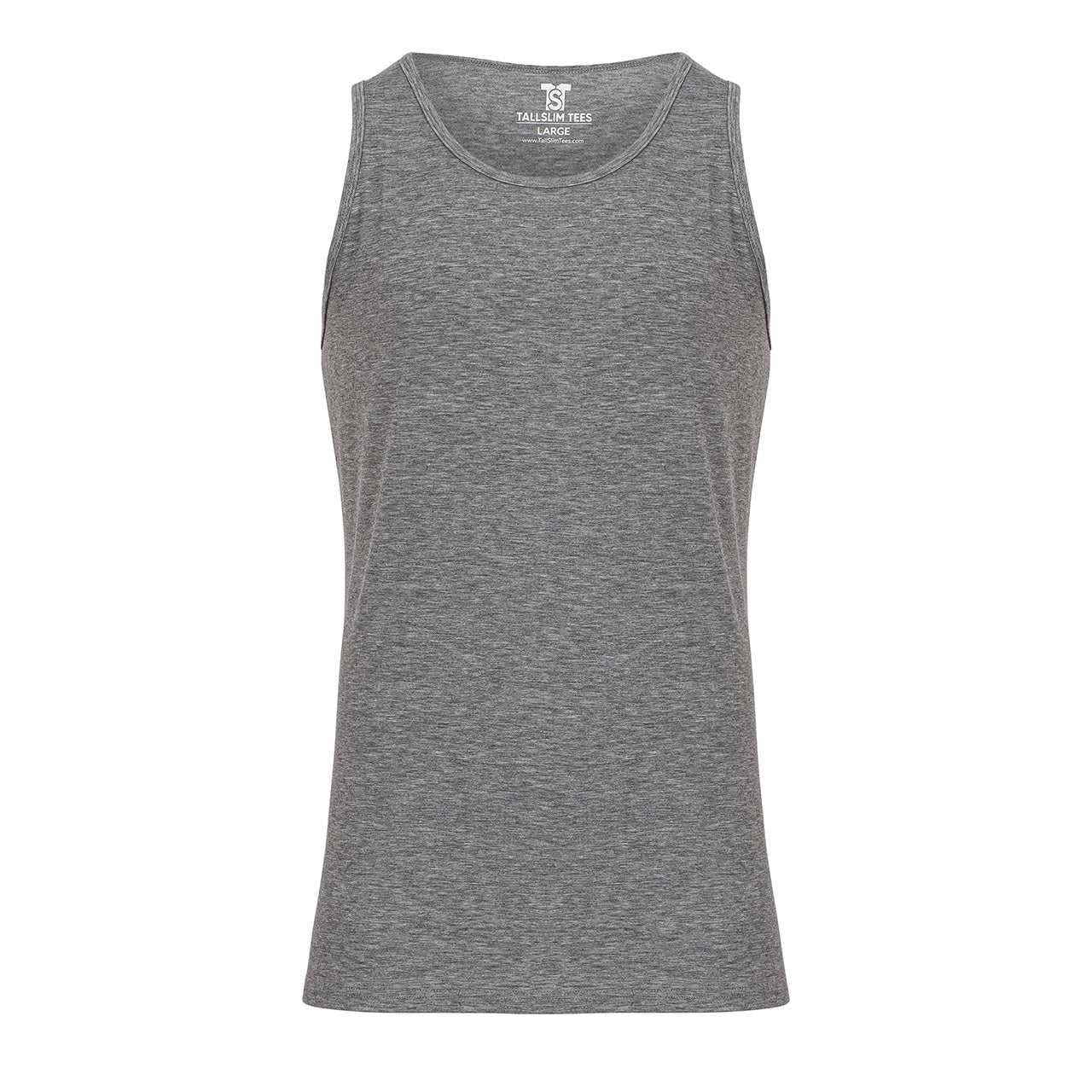 Light Gray Tank Top For Tall Slim Men